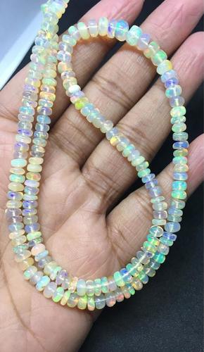 16 Inches Full Fire Ethiopian Opal Plain Rondelle Beads 4-5Mm,Ethiopian Opal Beads,Opal Beads