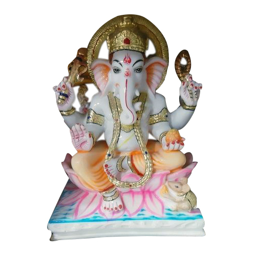 मोल्ड मार्बल कमल गणेशजी