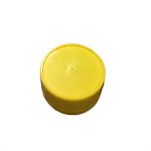 Bottle Cap - Plastic Screw Cap, Round Shape, Yellow Color, Plain Pattern for Bottles