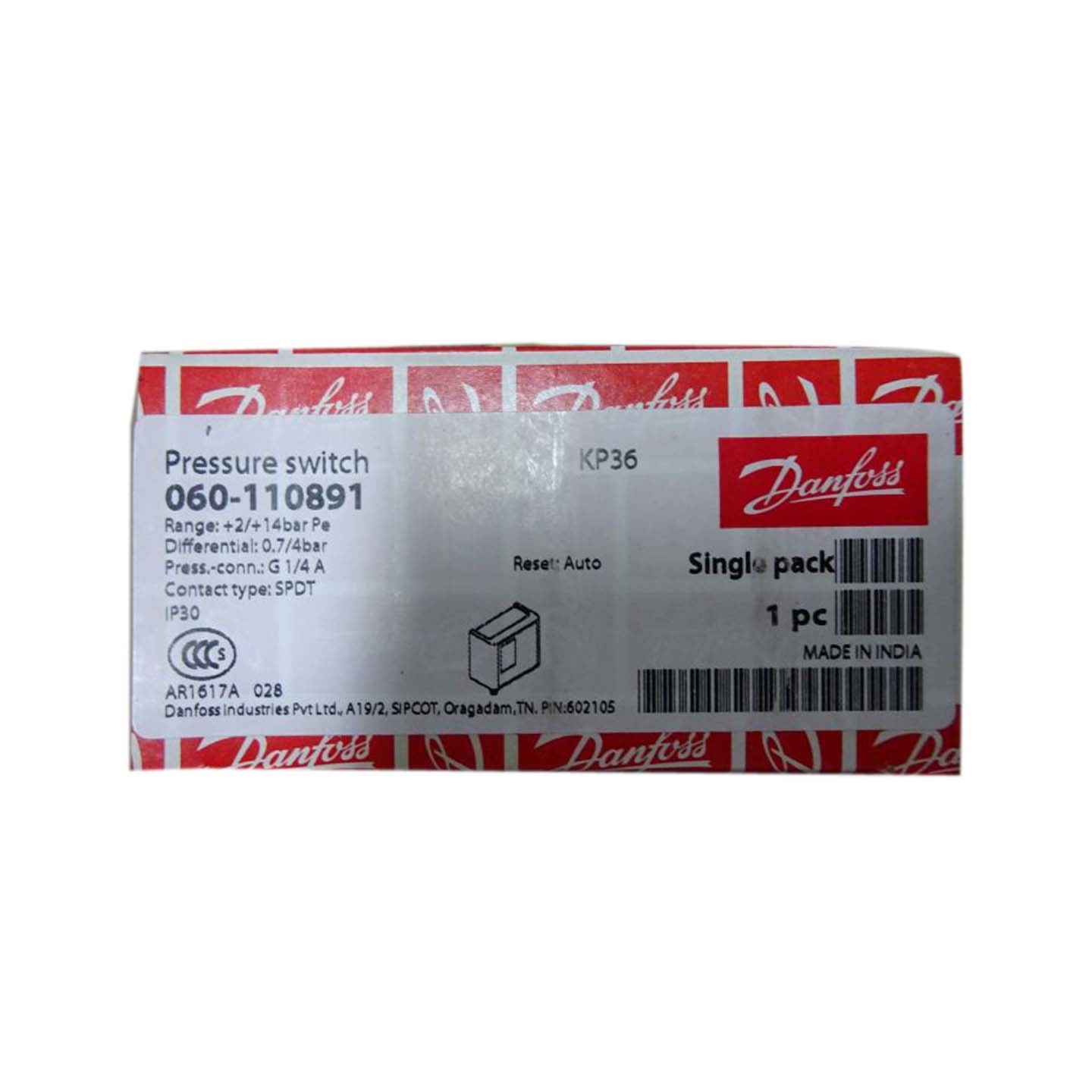 Kp 36 Danfoss Pressure Switch Usage: Industrial