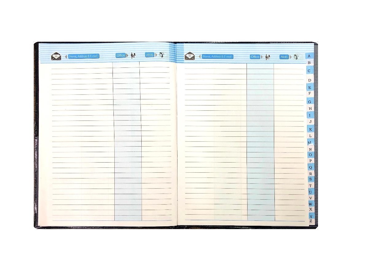 Telephone Directory - Foam & Paper, 7.5x10 Inches | Durable Leatherite Folder Cover, Attractive Personal Memoranda, World Information Guide