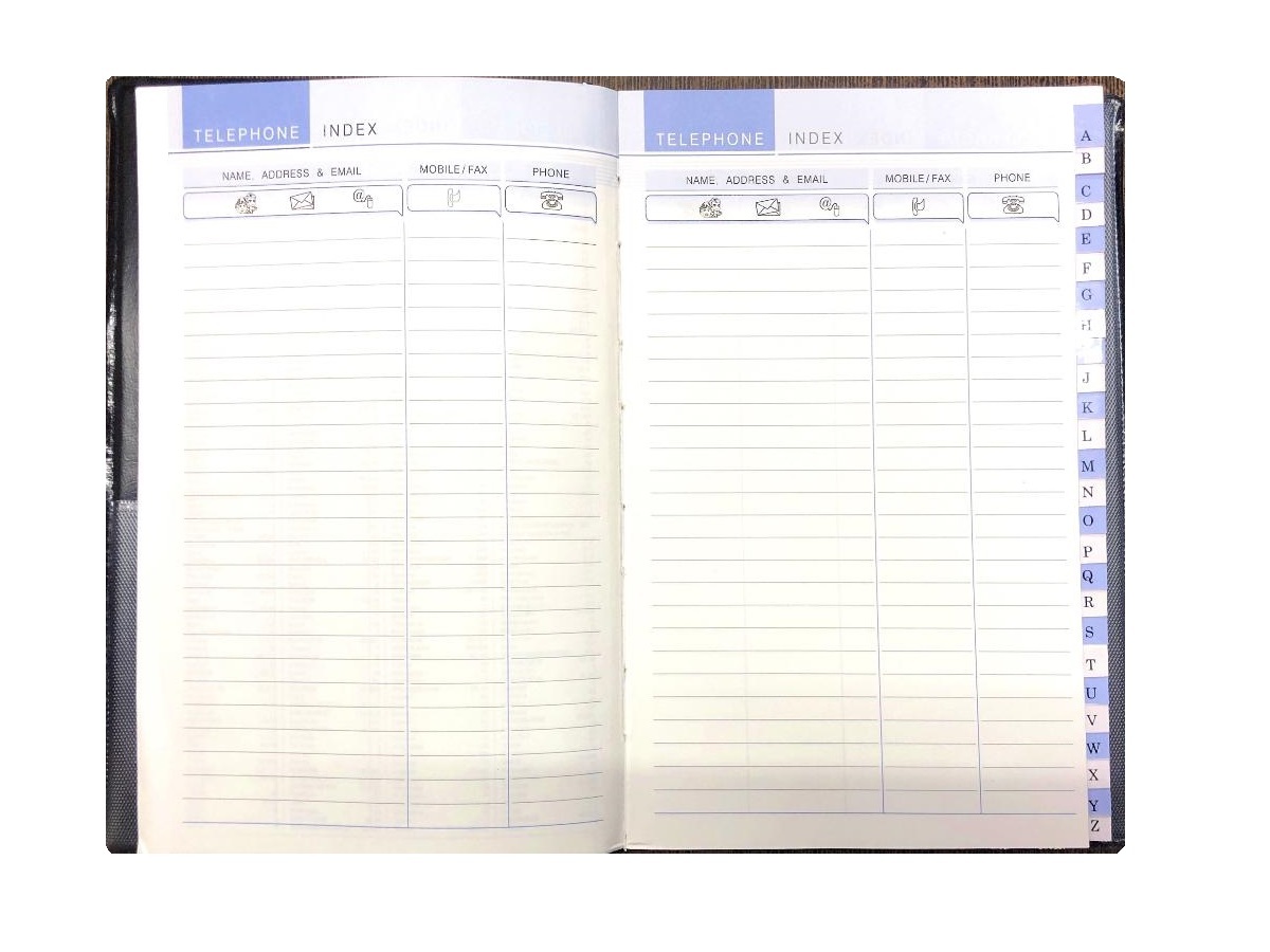Chief Size, Address Book, Foam Folder (128 Pages) - Leatherite Folder Cover, 6 X 9 Inches , Durable & Organized Contact Details Storage