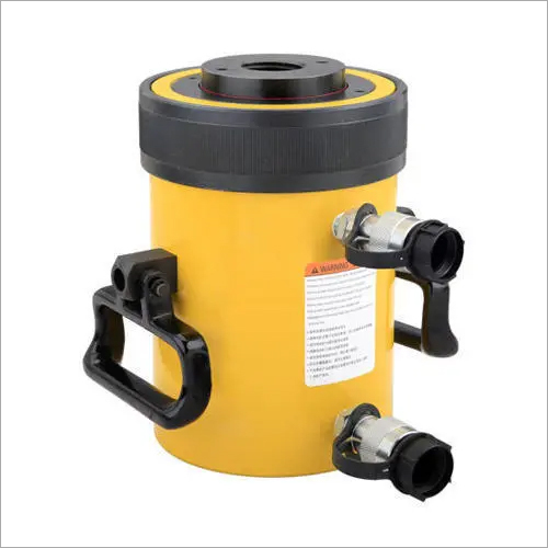 Hollow Plunger Hydraulic Jack - Mild Steel, 300 MM, Green | 1-10 Ton Capacity, Manual Operation, Durable Industrial Use