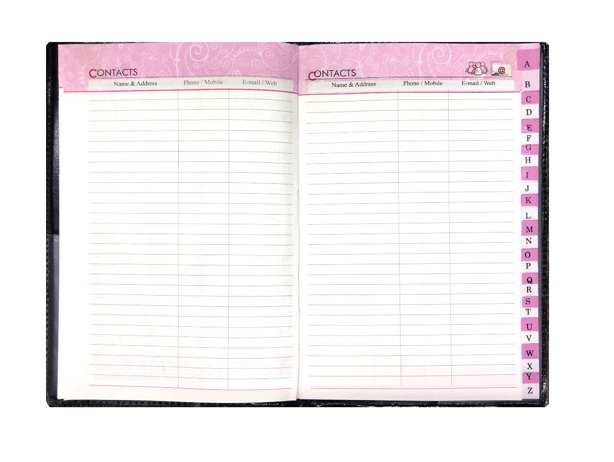 Table Size, Contacts Book, Hard Binding (192 Pages) - Hard Board & Paper, 5 X 7.5 Inches | Durable, Organized Access To Contact Details