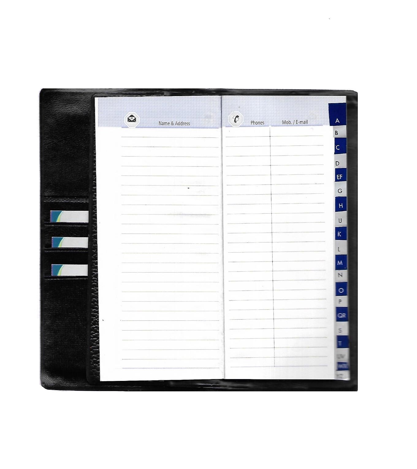 Personal Size, Telephone Index, Special Foam Folder (96 Pages) - Foam & Paper Material, 4 X 7.50 Inches Size | Durable Leatherite Cover, Effective Contact Organization