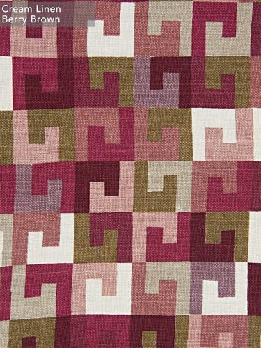 Screen Printed Linen Fabric for Upholstery - 100% Linen, 1371.6 mm Width, 350 kg/m3 Density | Durable, Elegant Design