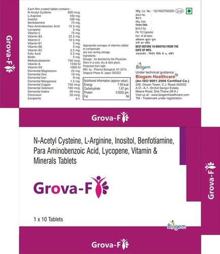 इनोसिटोल और एन एसिटाइल संयोजन के साथ