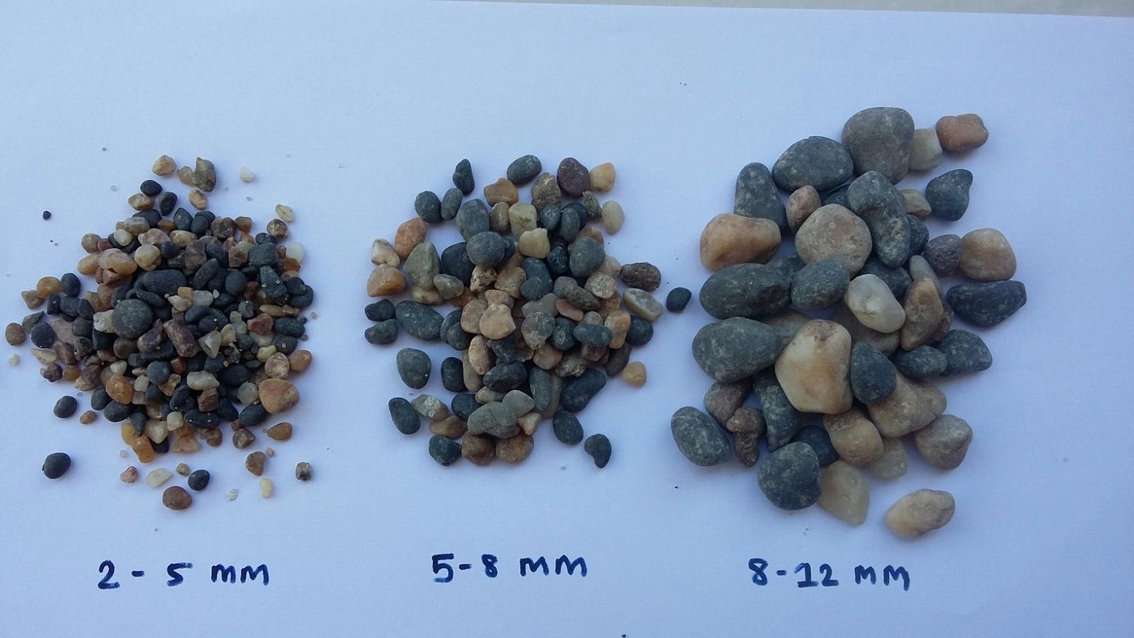 Natural Supper Round 3-6 Mm Size Jet Black Pebbles Stone Solid Surface