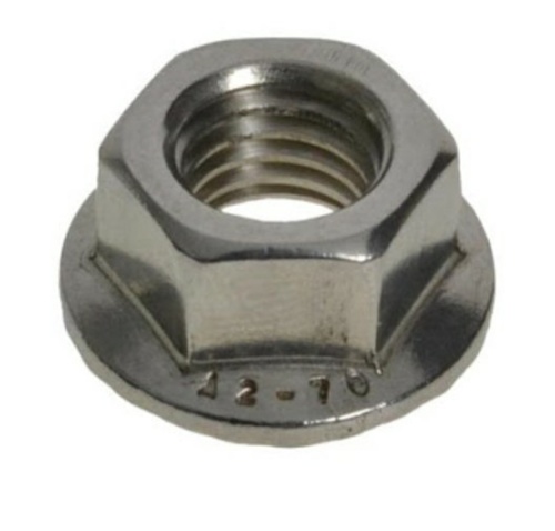 Flange Nut - Stainless Steel Grade 202 & 304, Hex Head Type | Integrated Washer Design for Pressure Distribution and Stability