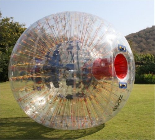 Transparent White Zorbing Ball
