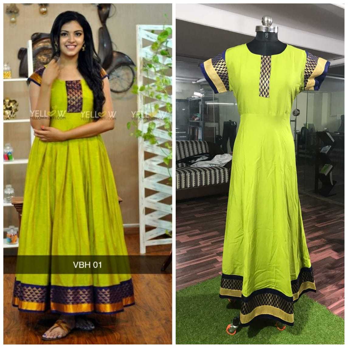 Designer Kurti - Heavy Rayon With Original Jacquard Border | Size S-36 To 3xl-46, A-line Style, Short Sleeve, Available In Orange, Navy Blue, Red, Sky Blue, Light Green, Maroon