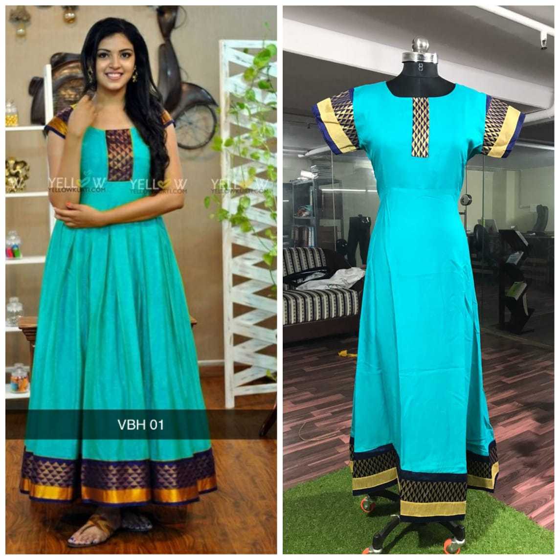 Designer Kurti - Heavy Rayon With Original Jacquard Border | Size S-36 To 3xl-46, A-line Style, Short Sleeve, Available In Orange, Navy Blue, Red, Sky Blue, Light Green, Maroon