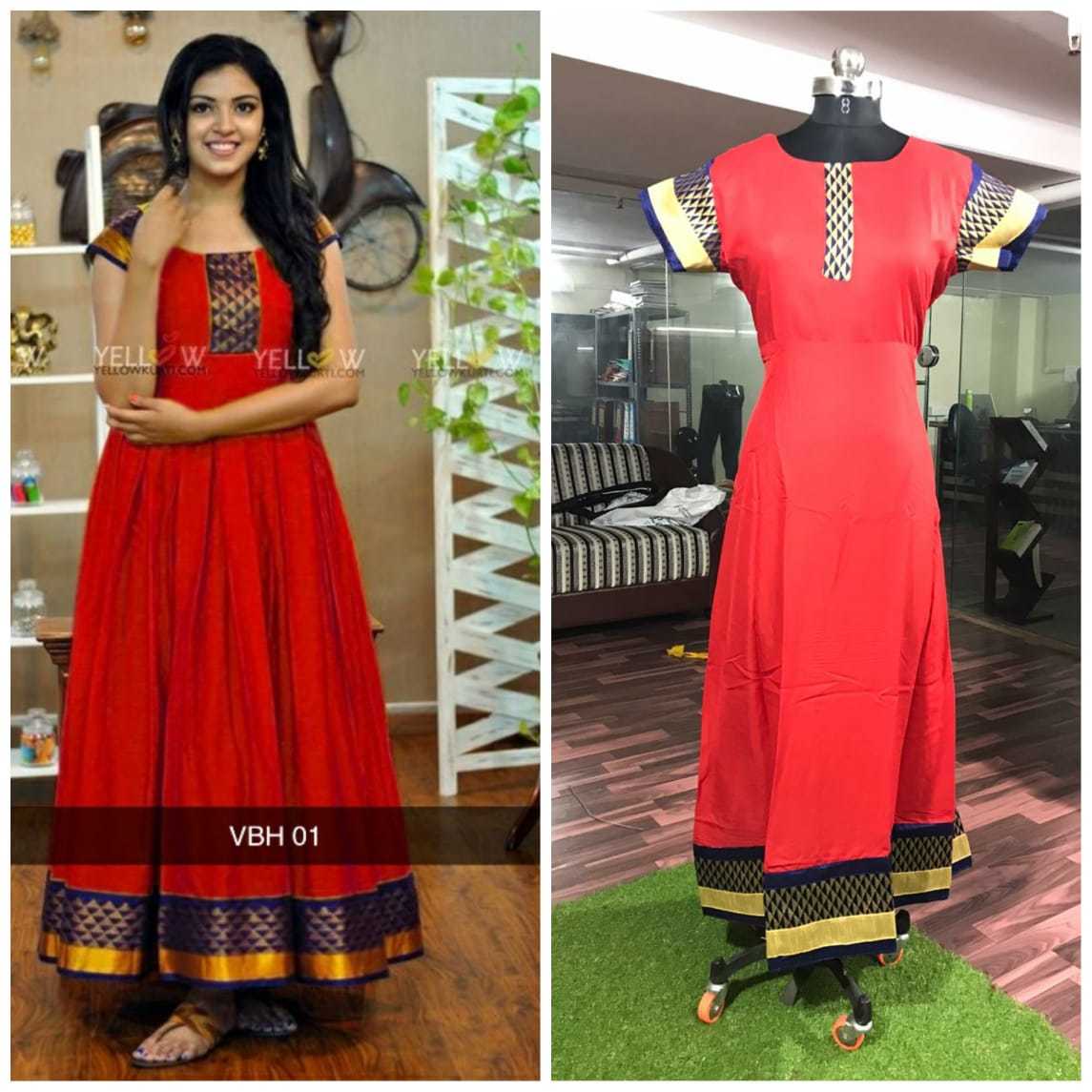 Designer Kurti - Heavy Rayon With Original Jacquard Border | Size S-36 To 3xl-46, A-line Style, Short Sleeve, Available In Orange, Navy Blue, Red, Sky Blue, Light Green, Maroon