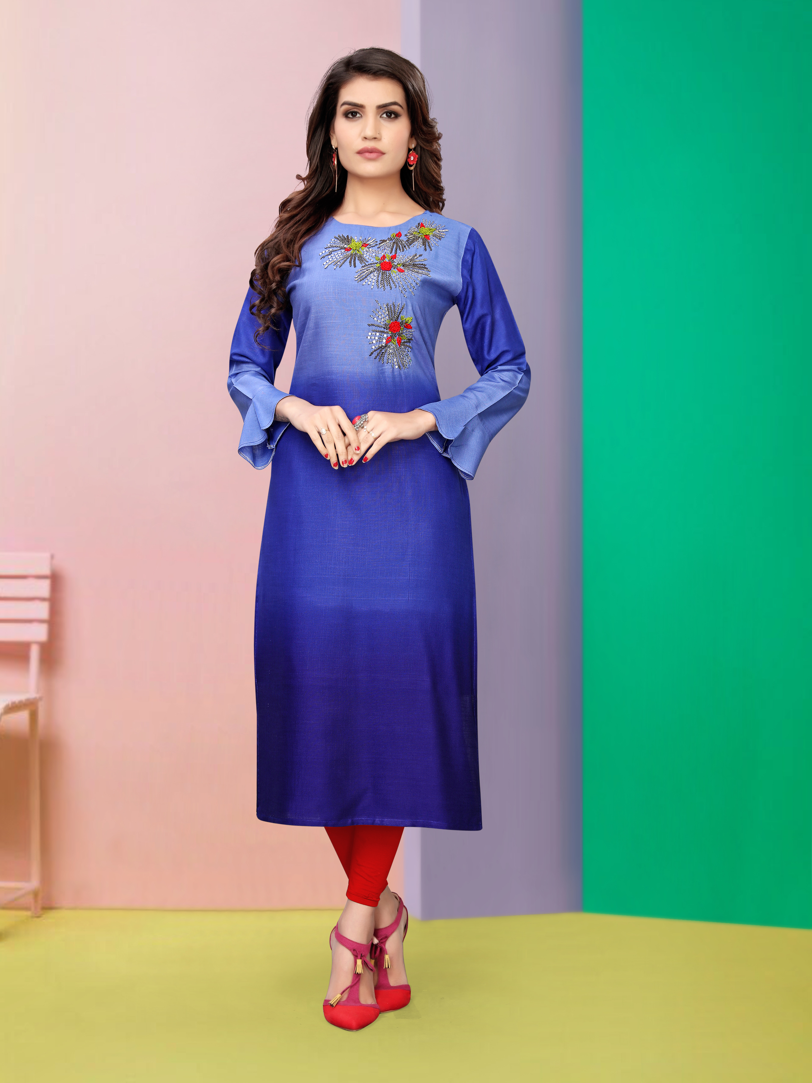 Navy Blue Kurti