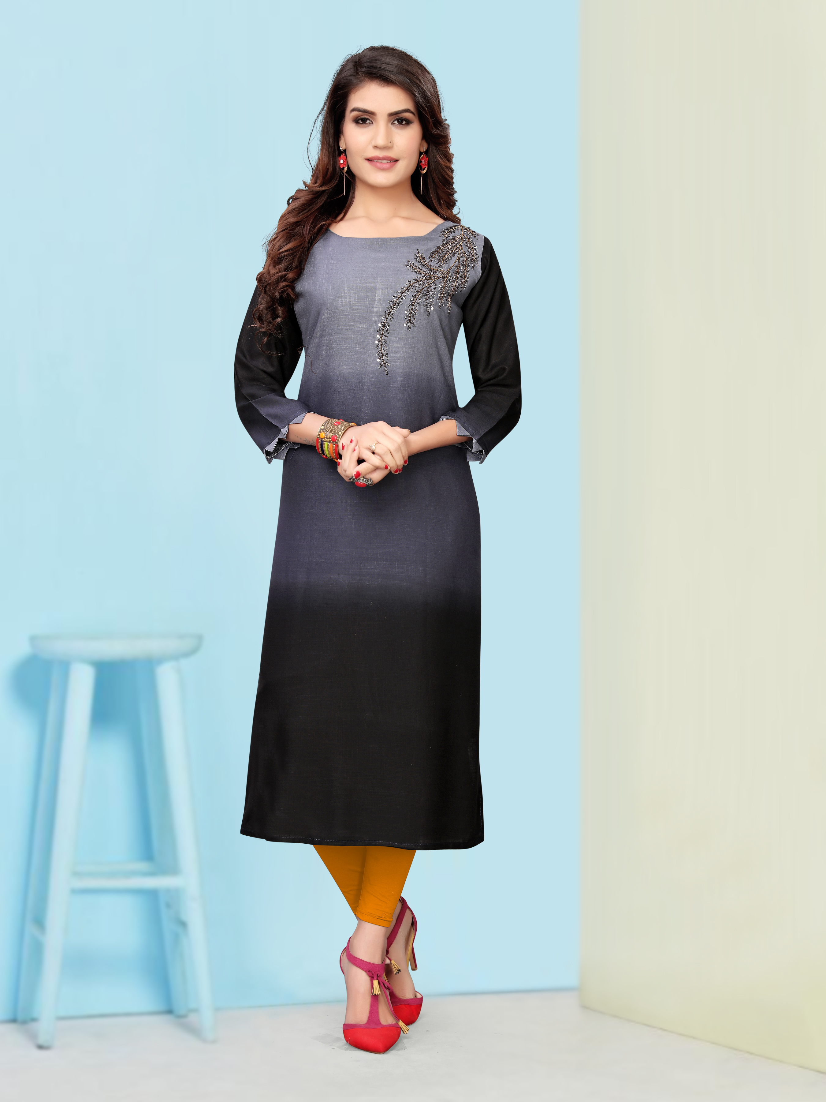 Navy Blue Kurti