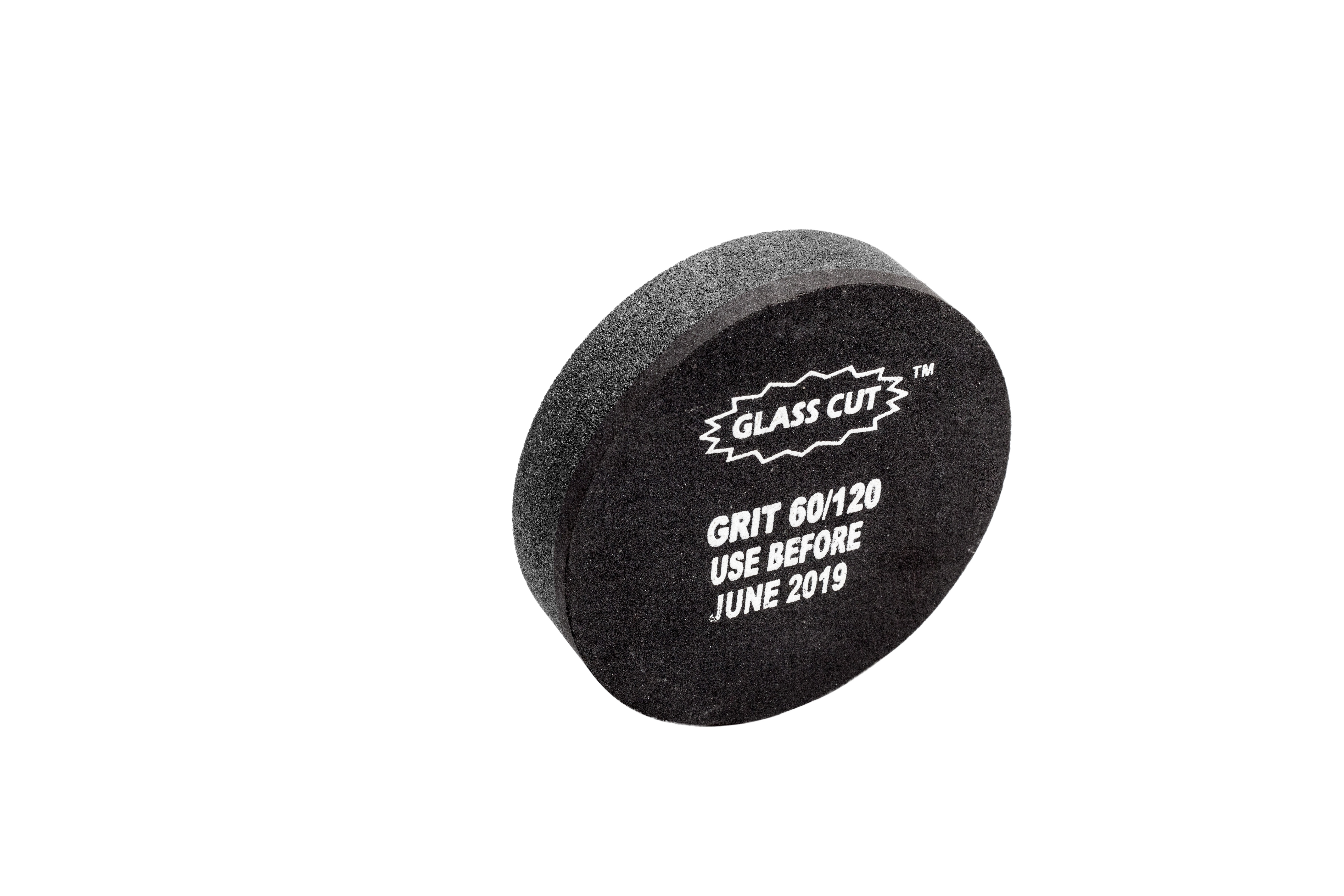 Hand Stone Abrasive - 100 Mm Round, Brown Silicon Carbide Grains With Grit Options 60 Or 120 | Ideal For Small Glass Shops And Industries