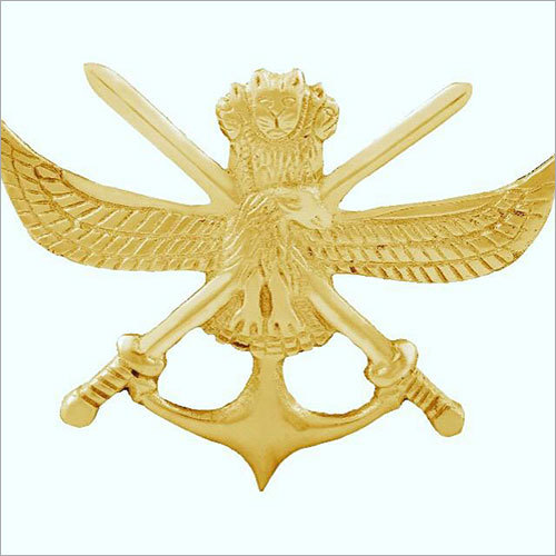 Police Shiny Brass Badge - Custom Shape, Golden Brass Material | Long-Lasting Shine, Anti-Corrosive, Easy Modification