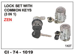 Lock Set With Common Keys Zen Vehicle Type: 4 Wheeler