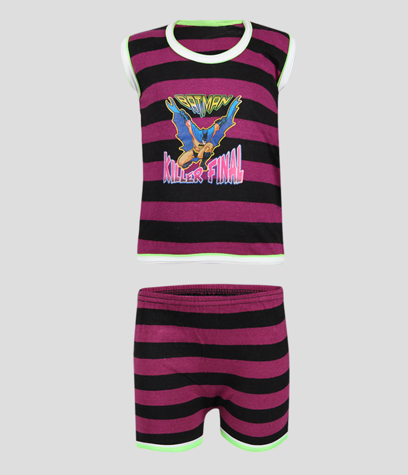 Kids - Cotton Striped Set, Multicolor , Trendy Style, Breathable & Washable, Anti-wrinkle, Cool Dry, Non-toxic For Boys Aged 0-2 Years