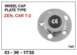 Wheel Cap Plate Type Zen - Durable Plastic Material, 4-Wheel Vehicle Compatibility | Warranty Included for Peace of Mind