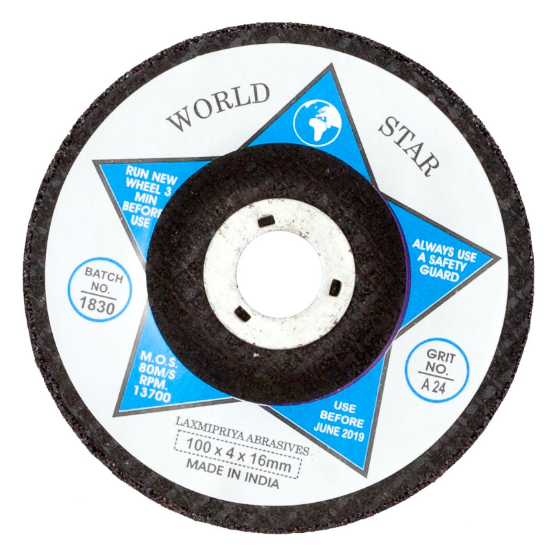 Light Duty Depressed Center Wheels - Aluminium Oxide, 50-230mm Diameter , 4-7mm Thickness, Round Shape, Ideal For Weld Grinding And Cutting