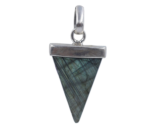 ग्रीन लैब्राडोराइट 925 सिल्वर जेमस्टोन पेंडेंट