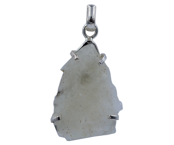 Yellow Libyan Tektite 925 Silver Gemstone Pendant