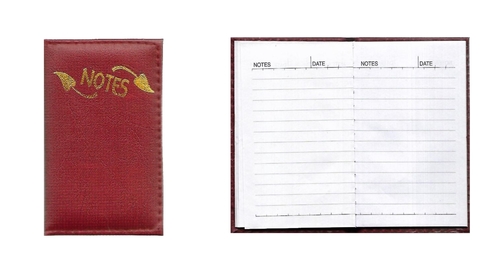 Paper Pocket Size Notebook, Rexine Binding (64Pages, 128Pages, 192Pages)