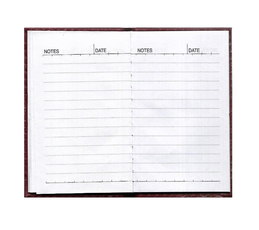 Paper Pocket Size Notebook, Rexine Binding (64pages, 128pages, 192pages)