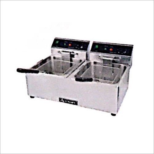 Metallic Standing Double Deep Fryer