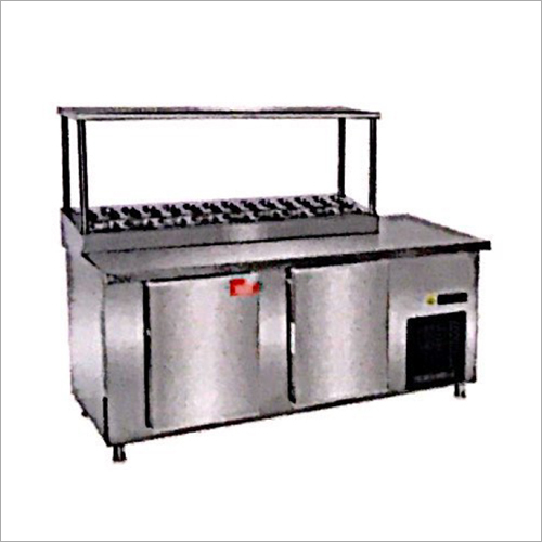 Metallic Pizza Makeline Refrigerator