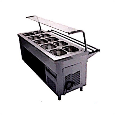 Cold Bain Marie - Metallic, 10 Storage Containers , Energy Saving & Low Maintenance