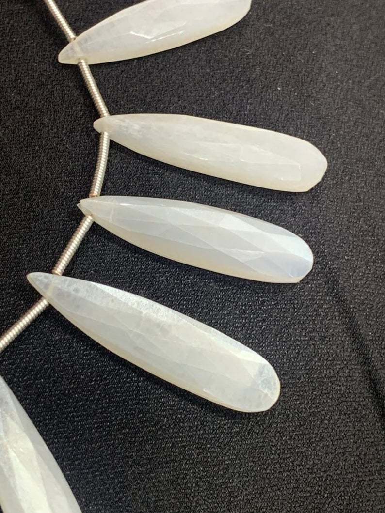 Gorgeous Natural Moonstone Pear Briolette Beads, 8 Inch Strand, 7/24-7/34mm,white Moonstone Beads