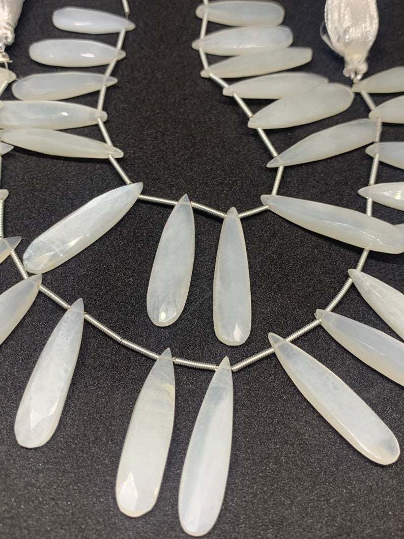 Gorgeous Natural Moonstone Pear Briolette Beads, 8 Inch Strand, 7/24-7/34mm,white Moonstone Beads