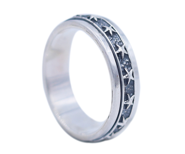 Party Star Design 925 Silver Ring