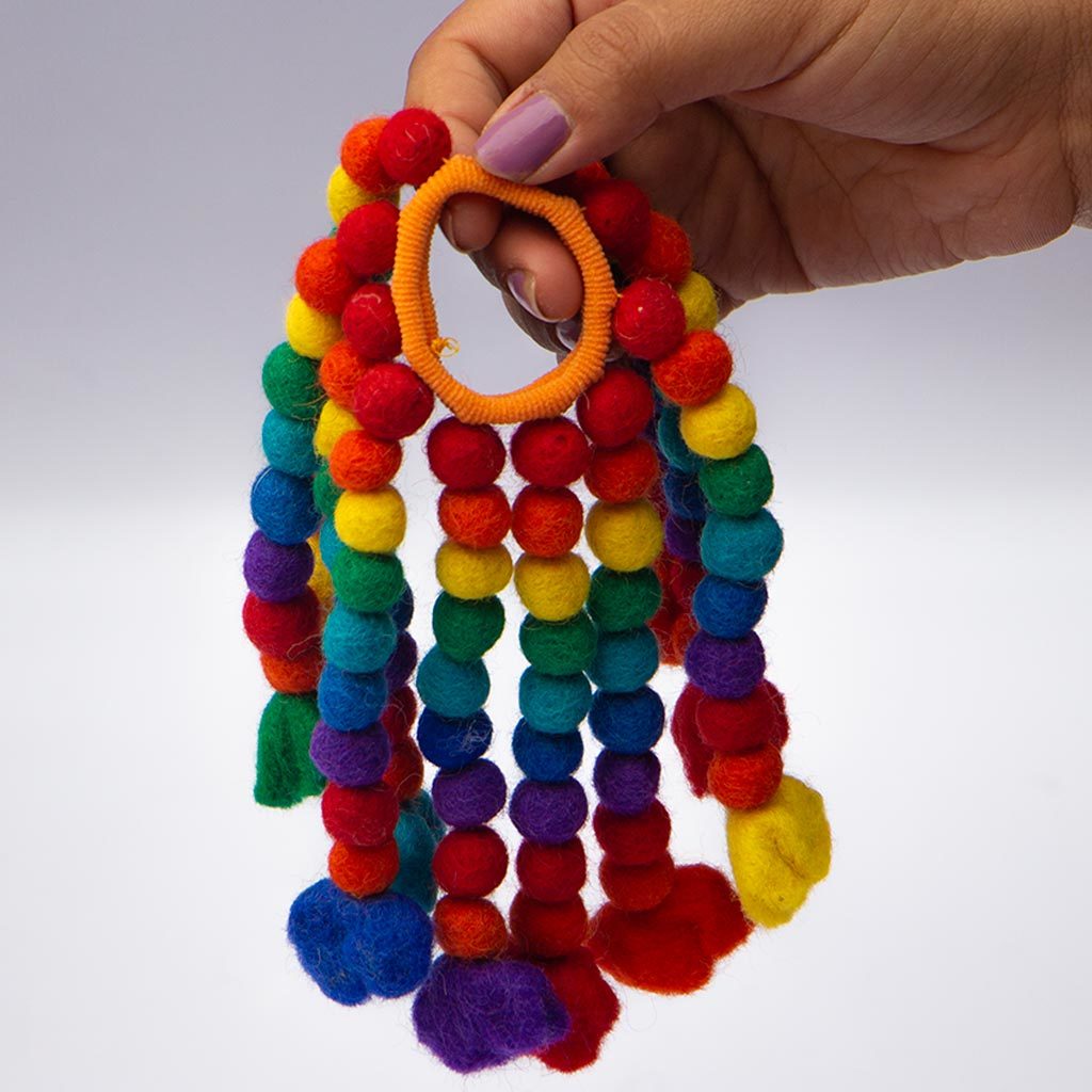 Felt Deadlock Hair Elastic Bands - Blend Fabric, Lightweight, Non-woven Texture | Plain Design For Effortless Hair Styling