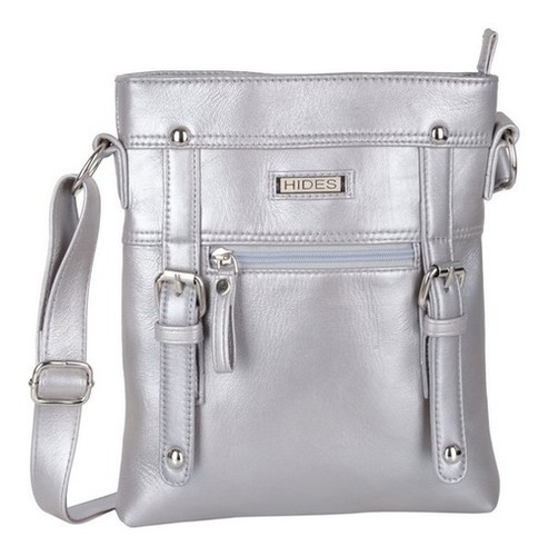 Leather Silver Cross Body Bag