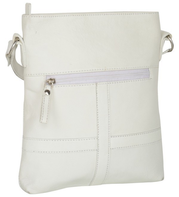Leather White Sling Bag