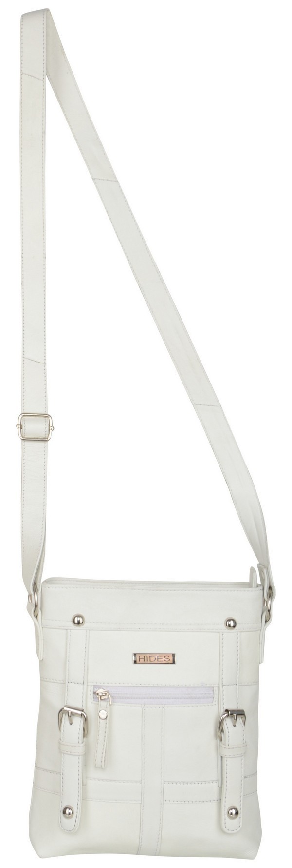 Leather White Sling Bag