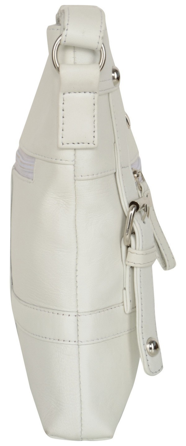 Leather White Sling Bag