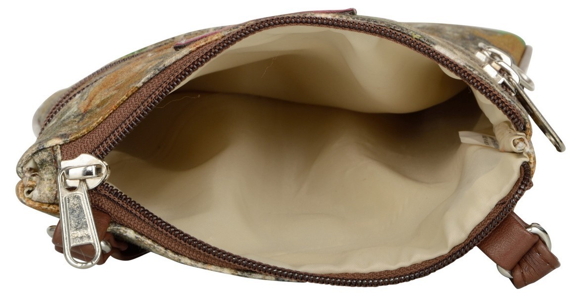 Cross Body Bag - Genuine Leather, 8x6x2 Inches, Brown | Stylish Design, Secure Zipper Closure, Multiple Compartments