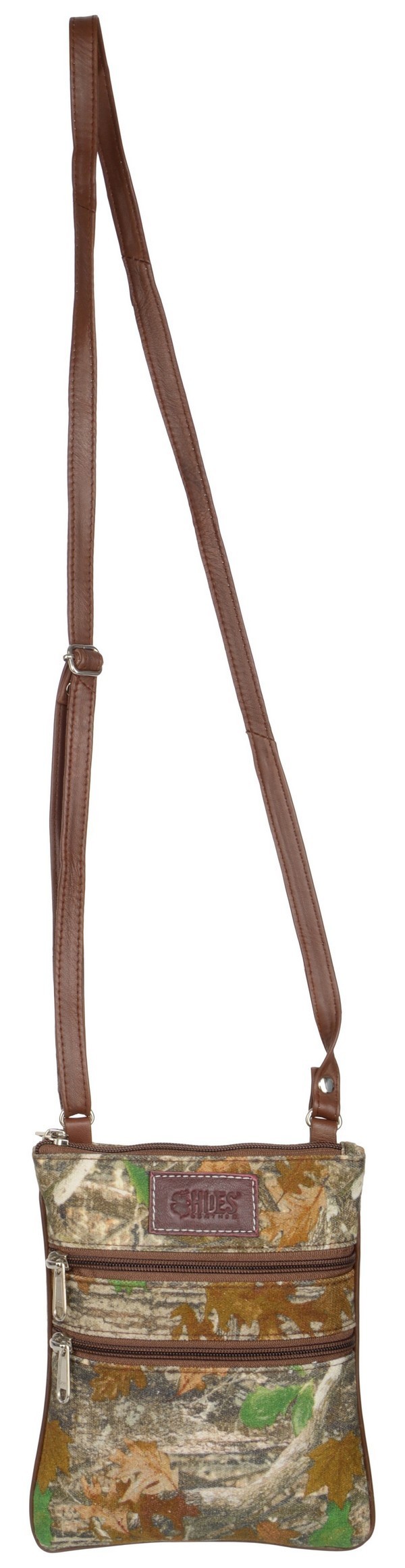 Cross Body Bag - Genuine Leather, 8x6x2 Inches, Brown | Stylish Design, Secure Zipper Closure, Multiple Compartments
