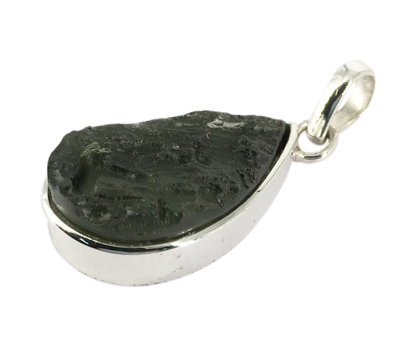 Green Moldavite 925 Silver Gemstone Pendant