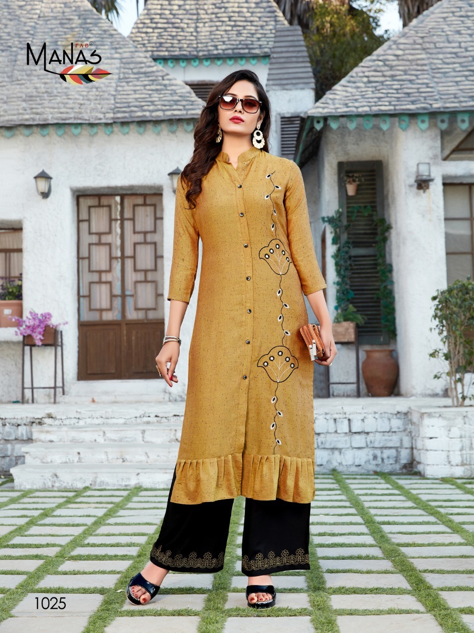 Dry Cleaning Rayon Kurti Plazo Set