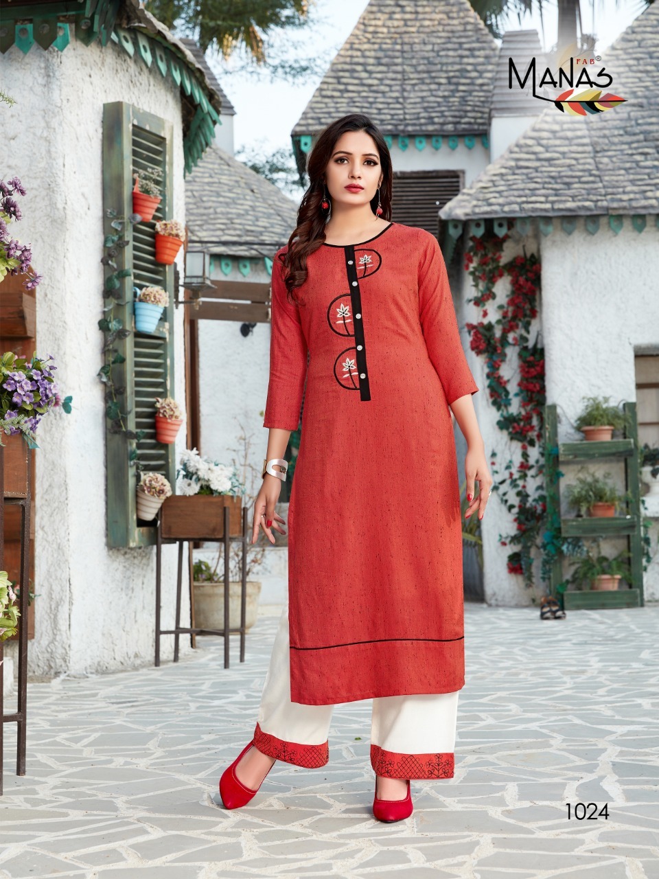 Dry Cleaning Rayon Kurti Plazo Set