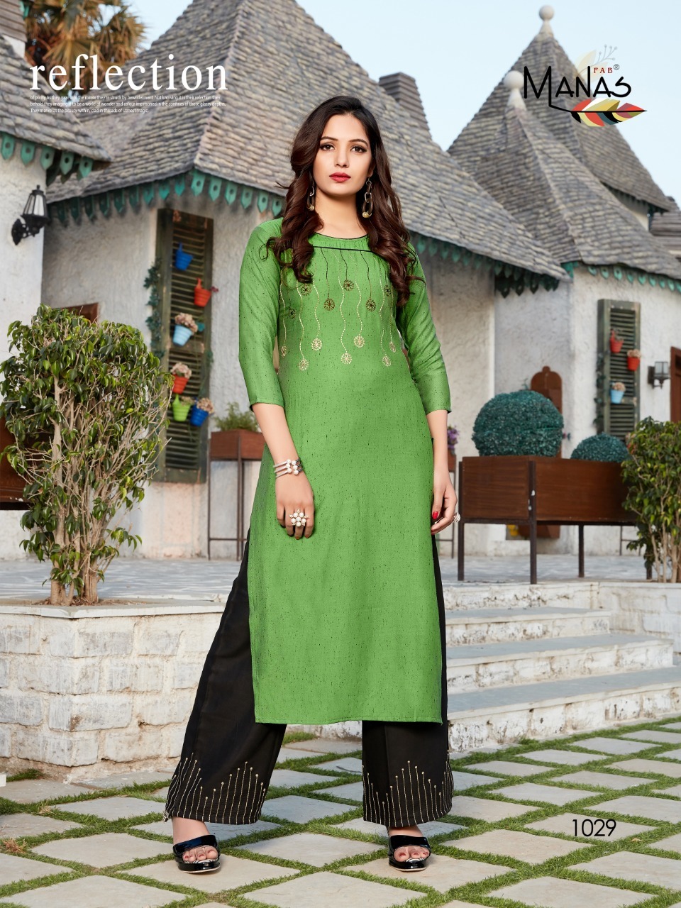 Dry Cleaning Rayon Kurti Plazo Set