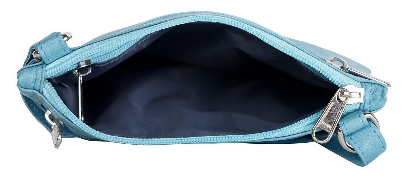 Leather Blue Crossbody Bag