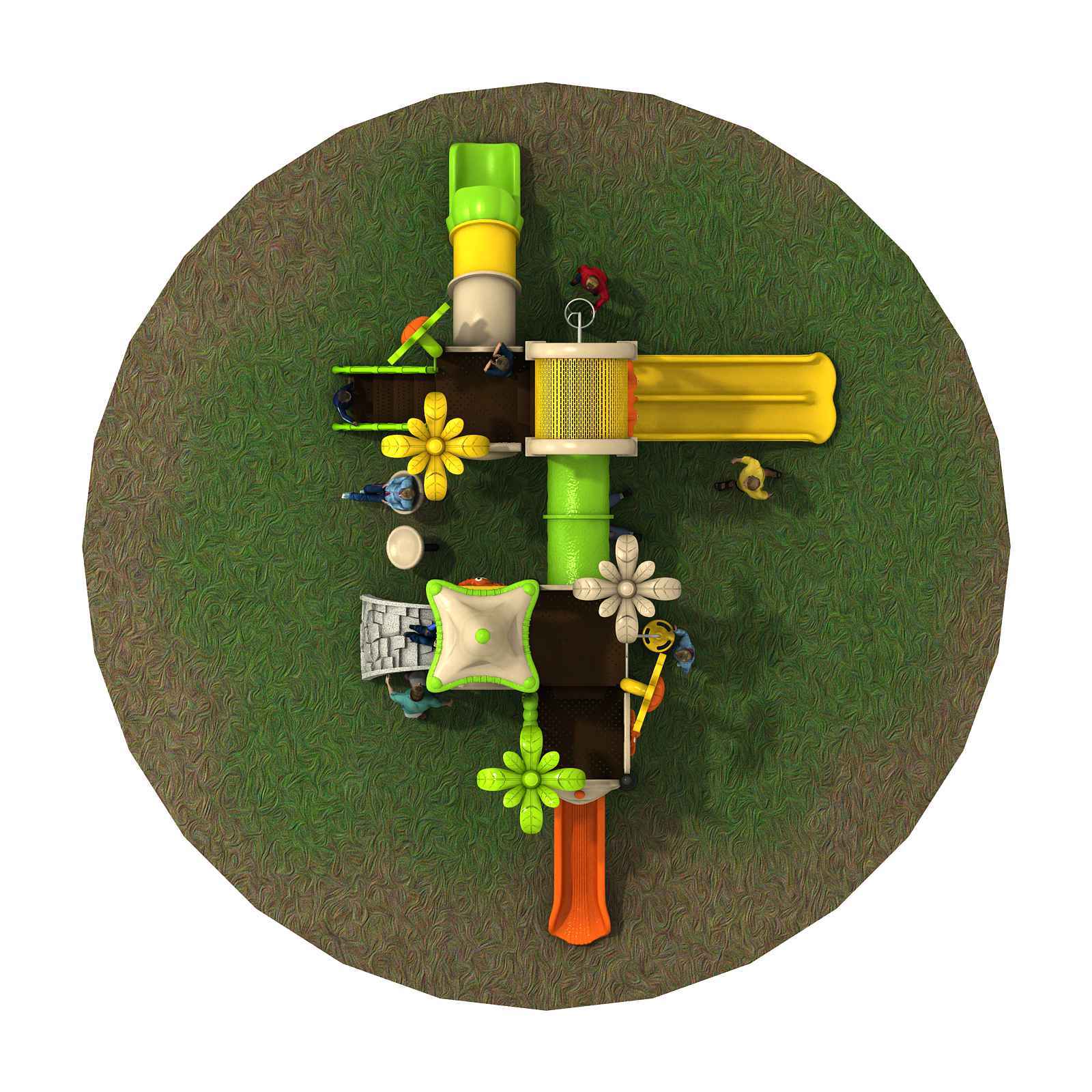 Lldpe.pvc Leather And Galvanized Steel Tube Frame Kids Outdoor Playground