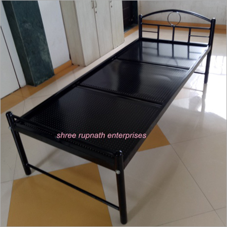 Single Folding Bed - Color: Black