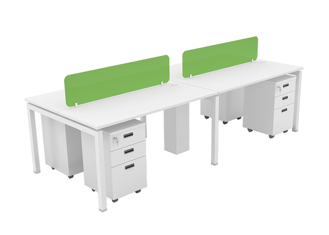 Office Workstation - Mdf Board With Glass Screen And Drawer Pedestal | Modern Multicolor Design, No Assembly Required, 1 Year Warranty